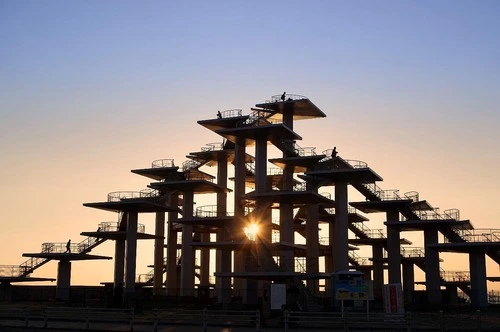 Meiji Centennial Observation Tower - From Futtsu park, Japan