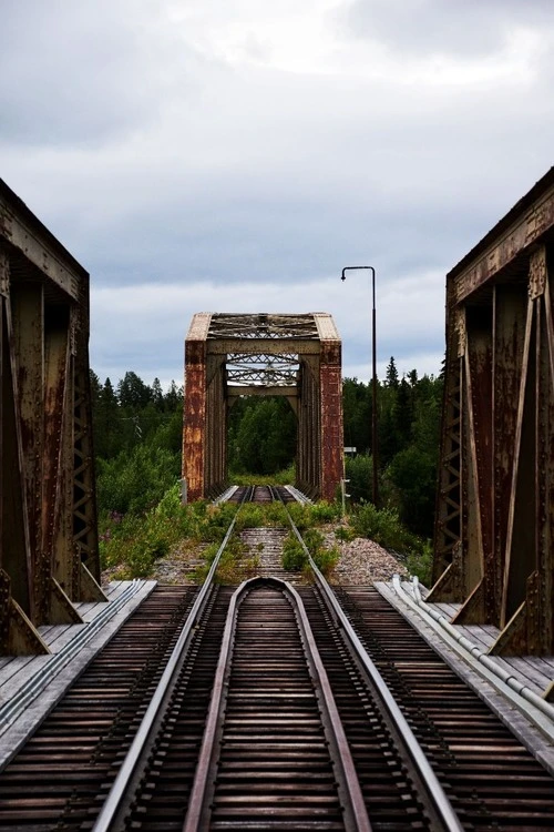 Train Bridge - Aus Near Europaväg 45 Road, Sweden