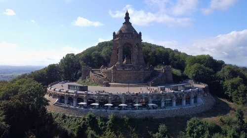 Emperor William Monument - From Drone, Germany
