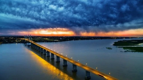 Puente Nuestra Señora del Rosario - From Drone, Argentina