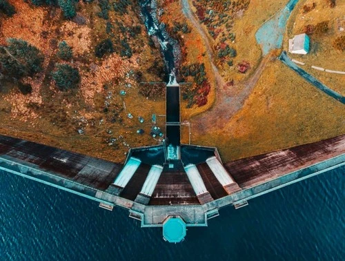 Spelga Dam - Desde Drone, United Kingdom