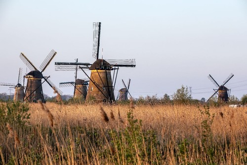 Windmills - 从 Molenkade, Netherlands