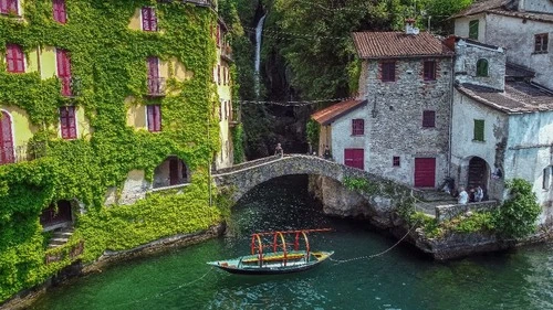 Orrido di Nesso - From Drone, Italy