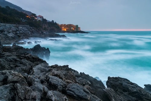 Punta di Treggiano - Depuis Scoglio con Scaletta di Risalita, Italy