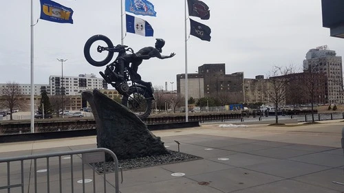 Harley-Davidson Monument - From Square, United States