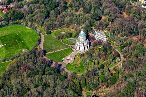 Ashton Memorial - Desde Aerial photo, United Kingdom