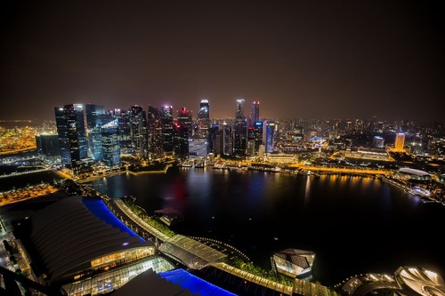 Singapore Skyline - Desde Marina Bay Sands Terrace, Singapore
