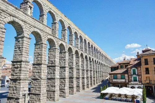 Aqueduct of Segovia - Från Calle Santa Columba, Spain