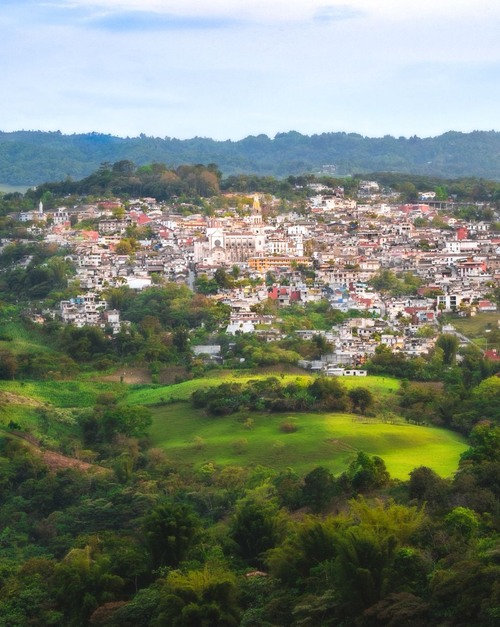 Cuetzalan cityscape - От Restaurant terrace, Mexico