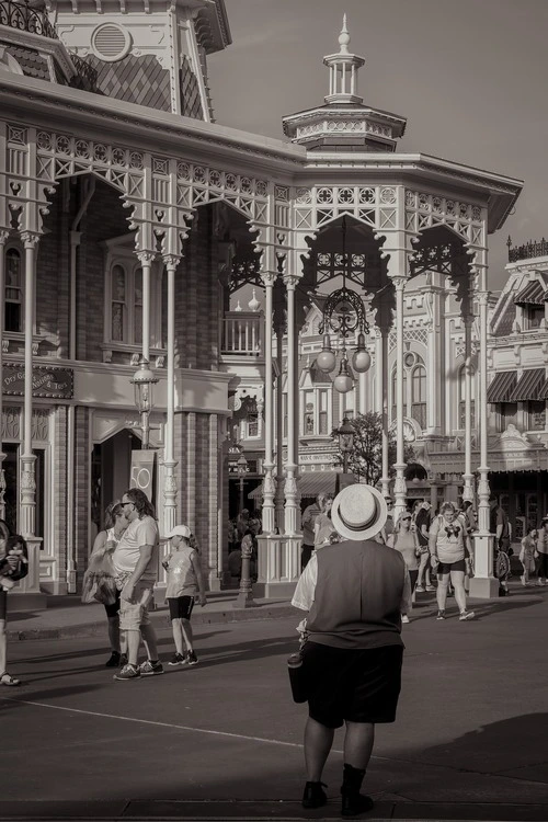 Architecture and Actors - Desde Entrance of Magic Kingdom, United States