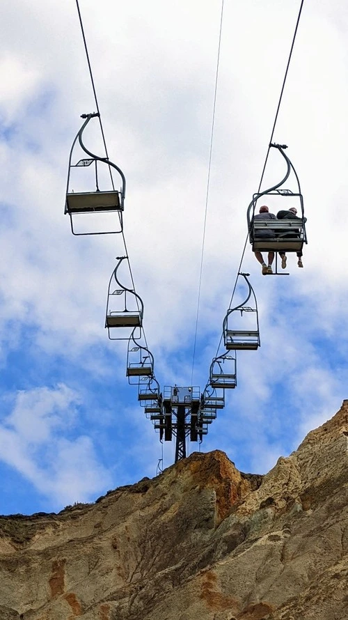 Needles chairlift - From Alum Bay Pebble Beach, United Kingdom