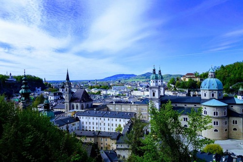 Salzburger Altstadt - から Mönchsberg, Austria