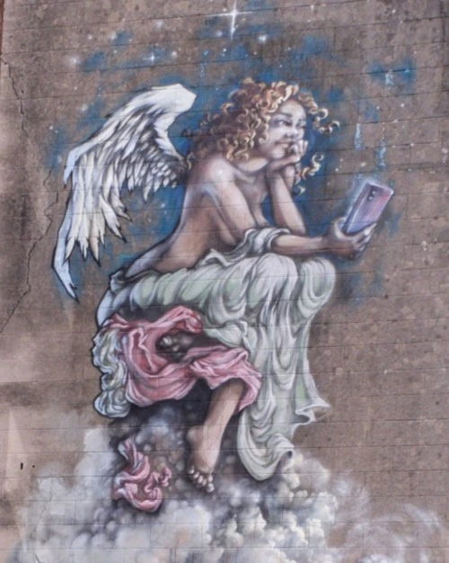 Modern angel - Iz Streetart, Belgium