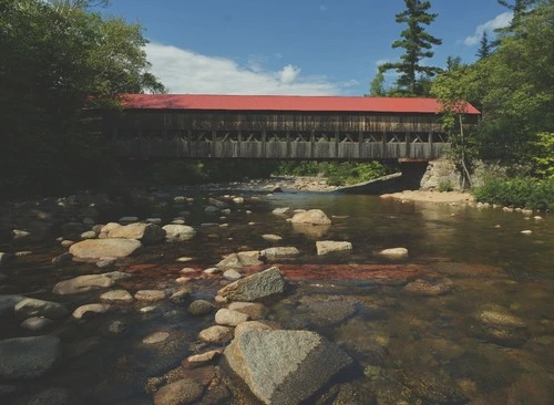 Albany Covered Bridge - From Swift River, United States