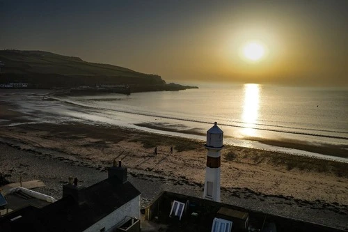 Port Erin Bay - От The upper lighthouse, Isle of Man