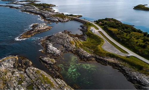 Atlantic highway - From Drone, Norway