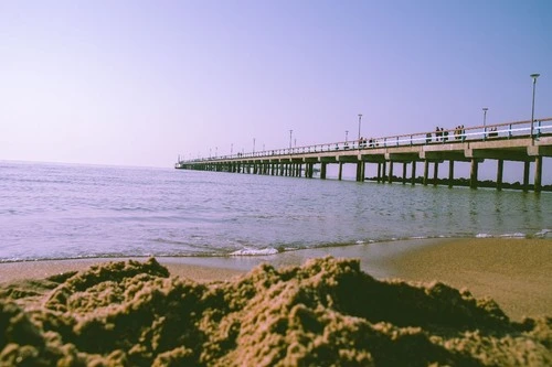 Bridge to Baltic sea - Desde Palanga beach, Lithuania