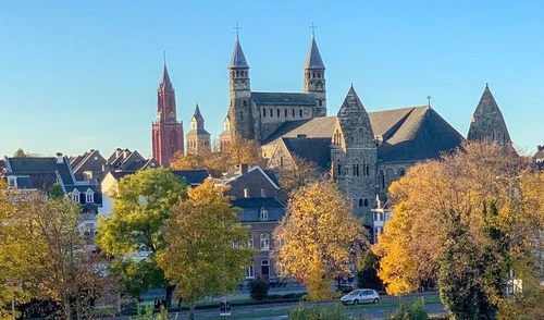 Twee basilieken in maastricht - From Hoge Brug, Netherlands