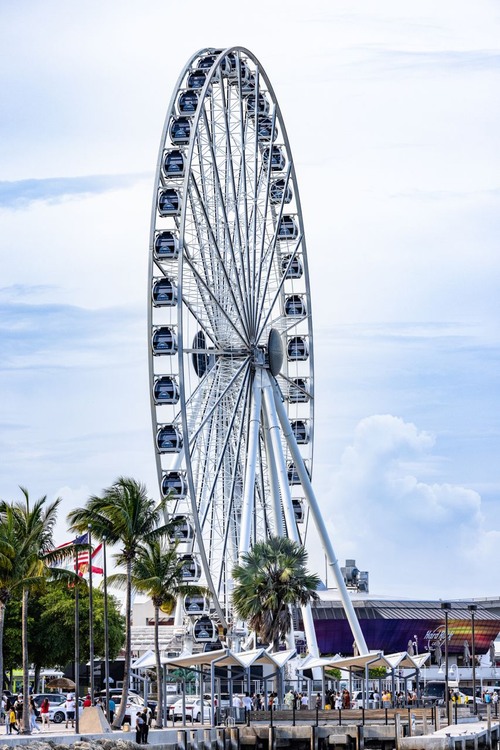 Skyviews Miami Observation Wheel - 从 Bayfrotn Park Path, United States