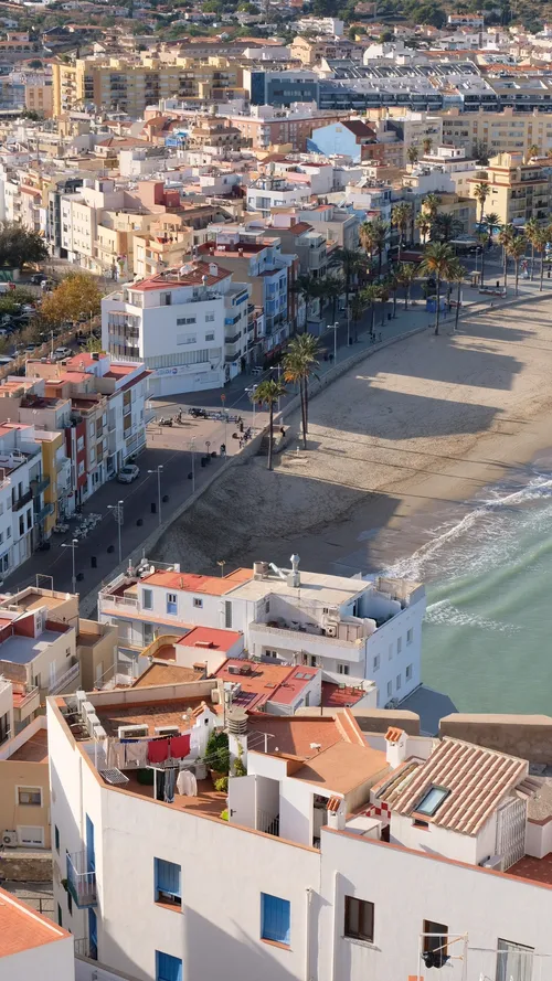 Playa de Peñiscola - Aus Peniscola Castle, Spain