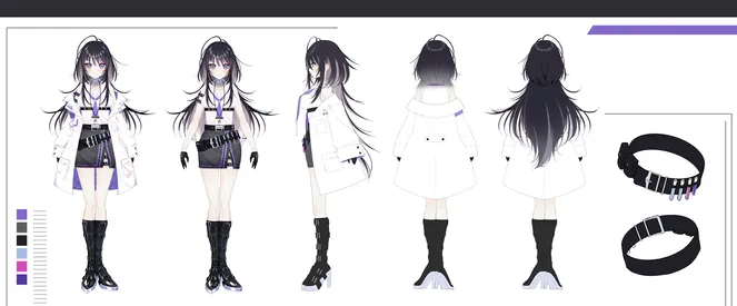 Vtuber用パーツ分けイラスト制作 - pchi - nizima by Live2D