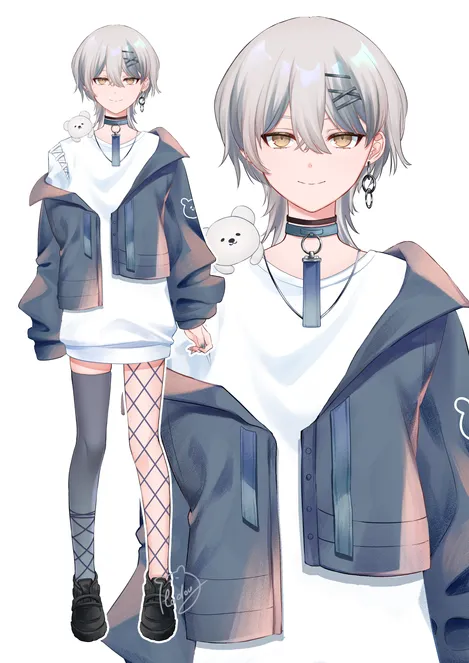 VTuberパーツ分けイラスト - kodou - nizima by Live2D VTuberパーツ分けイラスト - kodou - nizima by Live2D