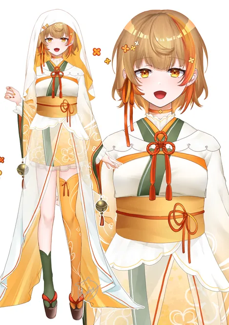 VTuberパーツ分けイラスト - kodou - nizima by Live2D VTuberパーツ分けイラスト - kodou - nizima by Live2D