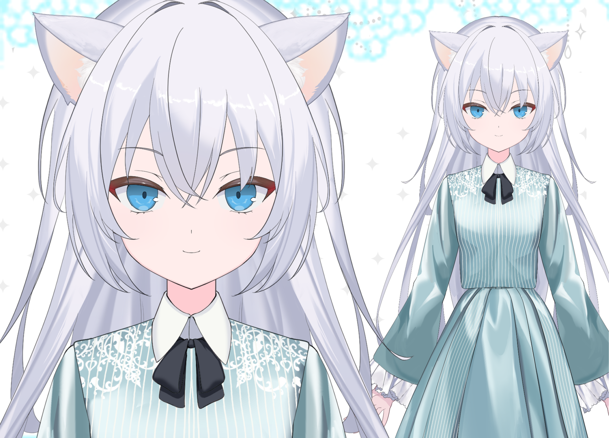 限定一点】白髪の猫耳少女お嬢様【VTS対応】(猫耳ONOFF) - 春 限定一点】白髪の猫耳少女お嬢様【VTS対応】(猫耳ONOFF) - 春