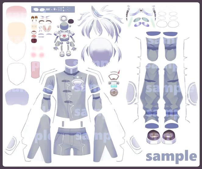 パーツ分け済みPSD】宇宙少年【限定1点】 - あさ - nizima by Live2D