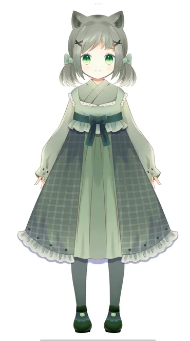 汎用・和風ロングスカートなネコミミNo.3 - YT - nizima by Live2D