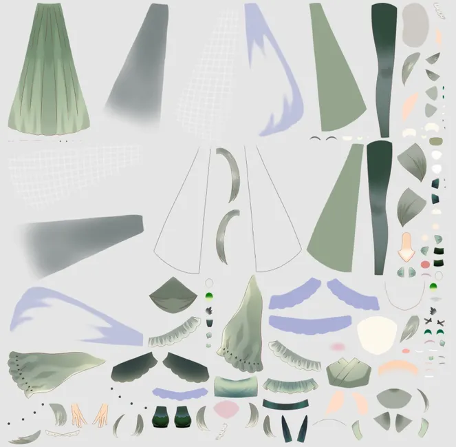 汎用・和風ロングスカートなネコミミNo.3 - YT - nizima by Live2D