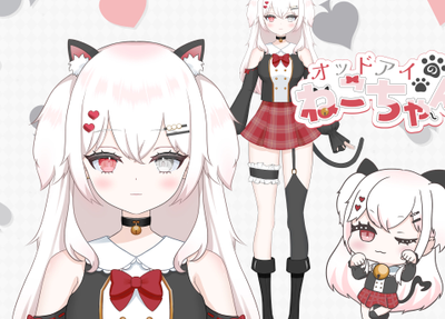オッドアイ猫の女の子 - えむ - nizima by Live2D