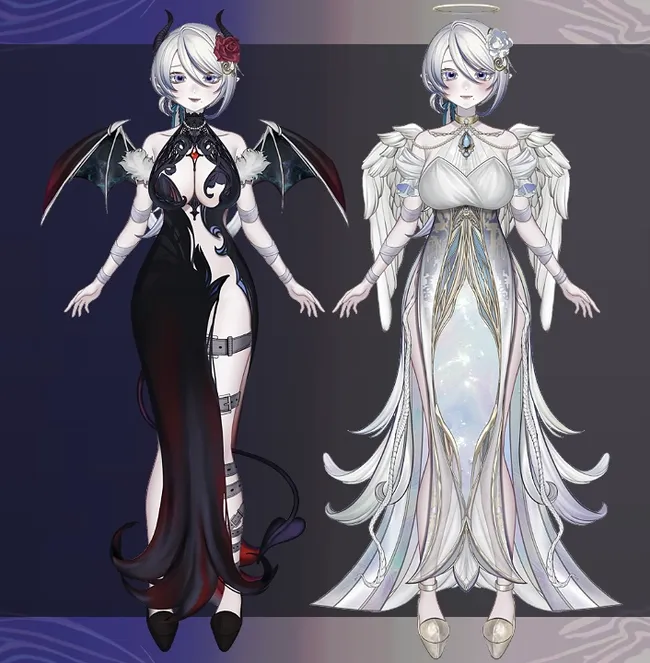 限定1点】†悪魔天使チェンジ可能モデル† - 儚世シア - nizima by Live2D