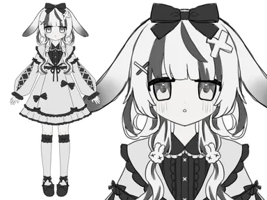 予約可能】白とピンクの天使ねこ - 雛 - nizima by Live2D