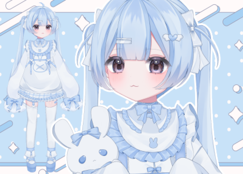 限定1点】差分盛盛!水色うさぎちゃん【VTS】 - はちこ工房 限定1点】差分盛盛!水色うさぎちゃん【VTS】 - はちこ工房