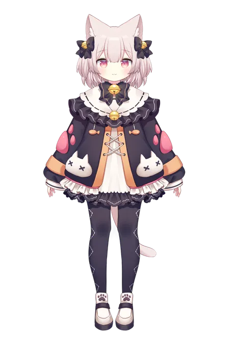 みけつきちゃんオーダー品 鈴つきケモミミちゃん【パーツ分けPSD】 - ポテノキ - nizima by Live2D