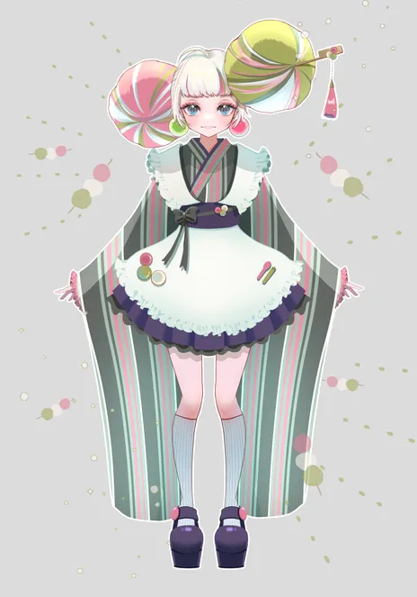 限定1点】お団子ちゃん・VTS対応【イメージイラスト付き】 - 杏仁