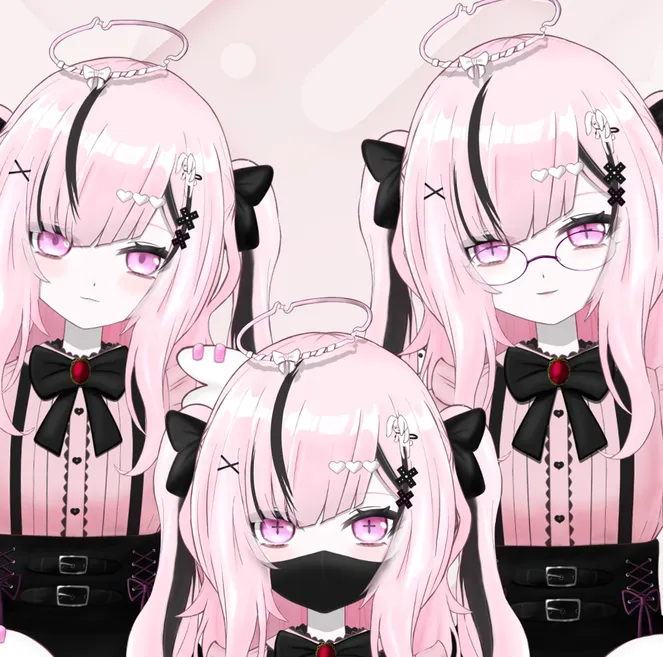 りーちゃん専用★2点 限定1点】差分ﾓﾘﾓﾘな地雷系天使ちゃん【VTS対応】 - p(4) - nizima by