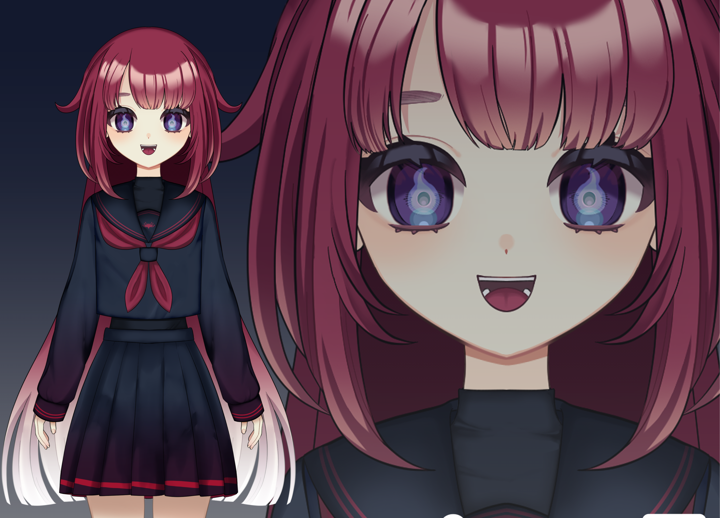 パーツ分け済みPSD】幽霊の女の子【限定1点】 - うしくしう - nizima