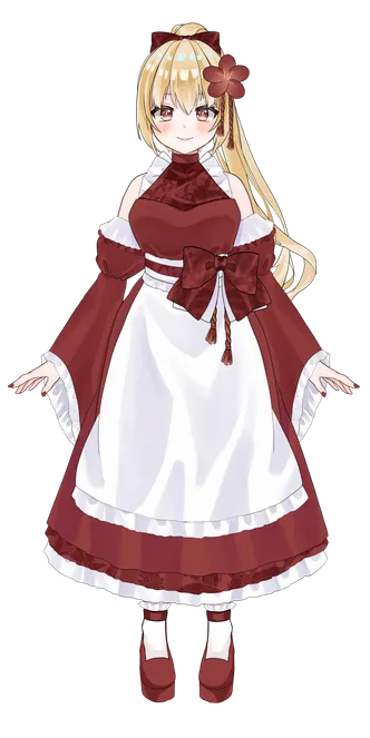 限定1点】椿メイドの女の子【表情差分8種/ポーズ差分複数有】 - あや