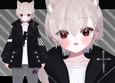 VTS対応】ぬいと白猫の女の子・限定1点 - にゃんめい☆依頼すぐ VTS対応】ぬいと白猫の女の子・限定1点 - にゃんめい☆依頼すぐ