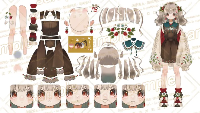 パーツ分け済PSD】いちごいろ【限定1点】 - 夜更缶 - nizima by パーツ分け済PSD】いちごいろ【限定1点】 - 夜更缶 - nizima by