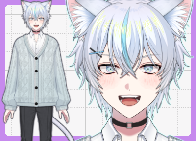 パーツ分け済みPSD】白猫イメージの青年【汎用イラスト】 - ハタノナヲ