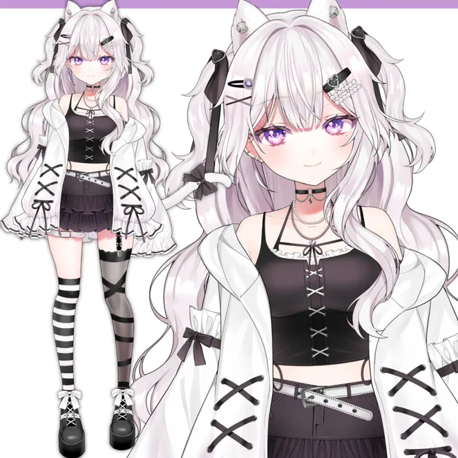 🖤♡黒×白女の子【限定1点】 - Mii - nizima by Live2D 🖤♡黒×白女の子【限定1点】 - Mii - nizima by Live2D