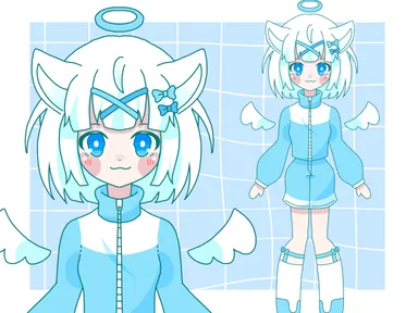 パーツ分け済みPSD】天使ちゃん【汎用モデル】 - あさ - nizima by Live2D