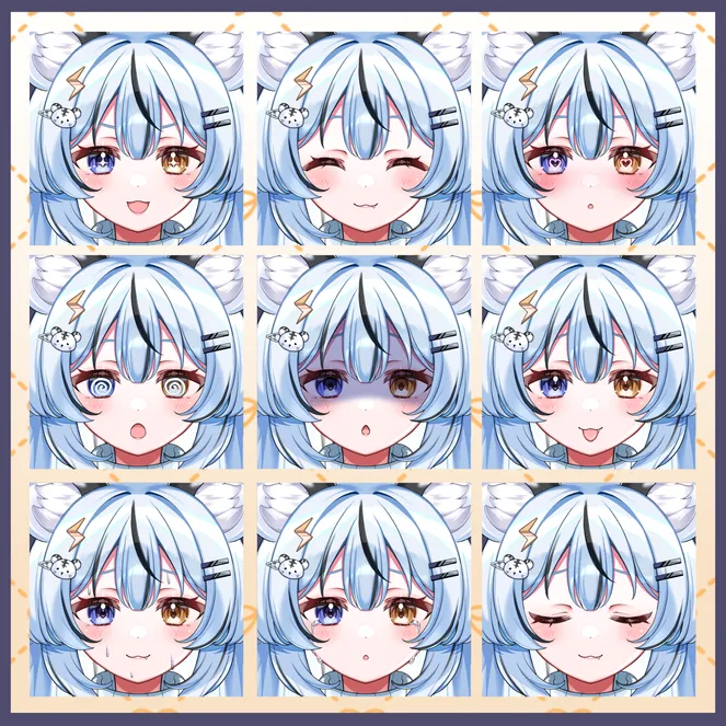 パーツ分けPSD】白トラちゃん【限定1点】 - 高橋 - nizima by Live2D