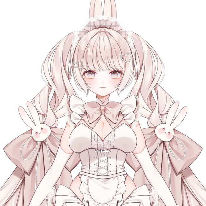 パーツ分け済みPSD】バニーメイドの女の子【限定1点】 - 芳月みちる