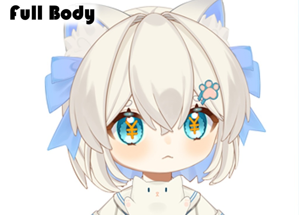 量産モデル】Live2D可愛いミニキャラ白猫ちゃん - Cocowing Studio