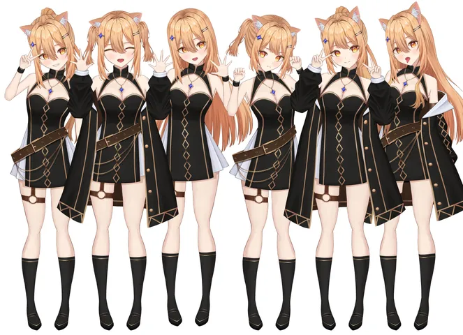 限定1点】差分多！金髪ネコミミちゃん【VTS対応 】 - さそり - nizima