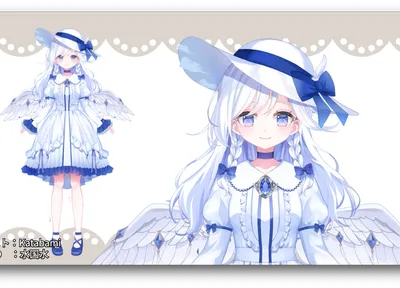汎用立ち絵] Shiro [パーツ分け済みPSD] - Katabami☘ - nizima by Live2D